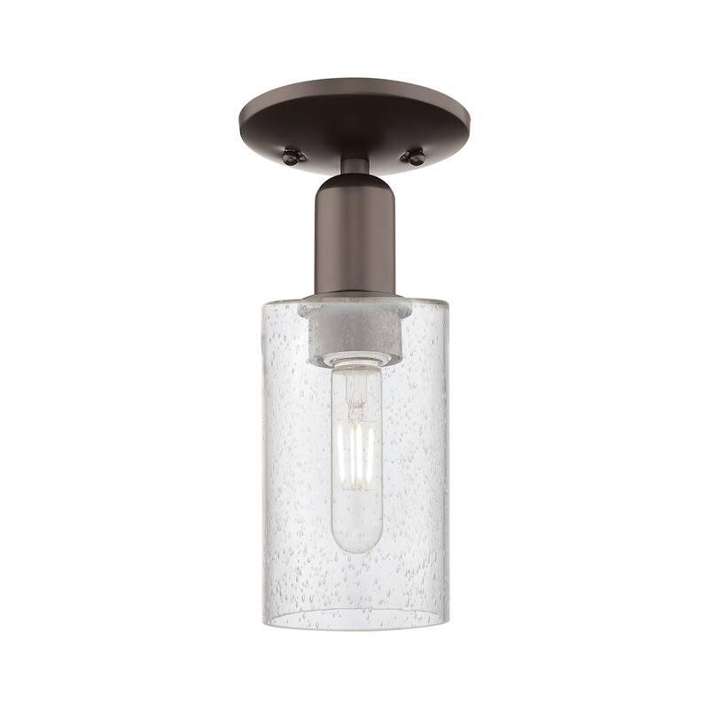 Innovations Lighting 716-1C-11-5 Clymer Semi-Flush Clymer 5" Wide - Oil Rubbed Bronze / Seedy