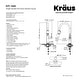 preview thumbnail 12 of 147, Kraus 2-Function 1-Handle 1-Hole Pulldown Sprayer Brass Kitchen Faucet