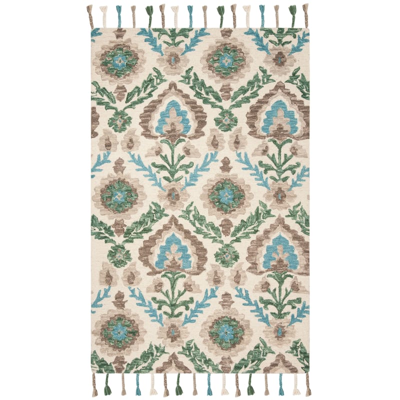 SAFAVIEH Handmade Suzani Buse Boho Tribal Wool Rug