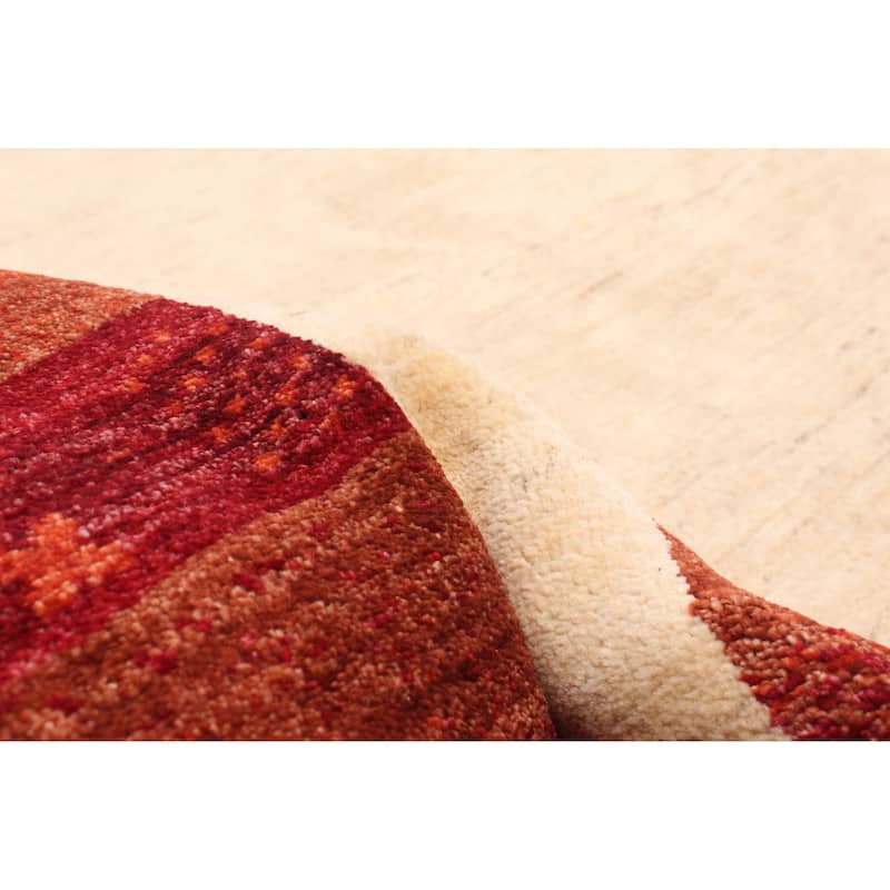 ECARPETGALLERY Hand-knotted Peshawar Ziegler Cream, Dark Copper Wool Rug - 5'6 x 8'0