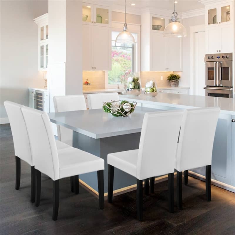 Yaheetech 4pcs Dining Room Chairs High Back for Home