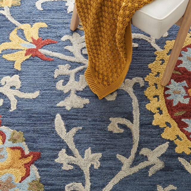 SAFAVIEH Handmade Blossom Nelia Modern Floral Wool Rug