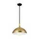 preview thumbnail 1 of 4, Kichler Lighting Fira 14 inch 1-Light Pendant Natural Brass and Black