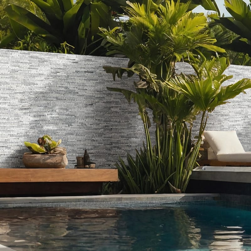 Ackland AKM-S-12X12ILF-CA 12" x 12" Marble Rectangle Mosaic Tile - - Hana Alloy