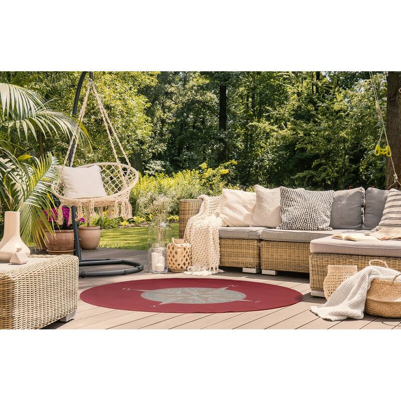 Compass Nautical Indoor/Outdoor Rug