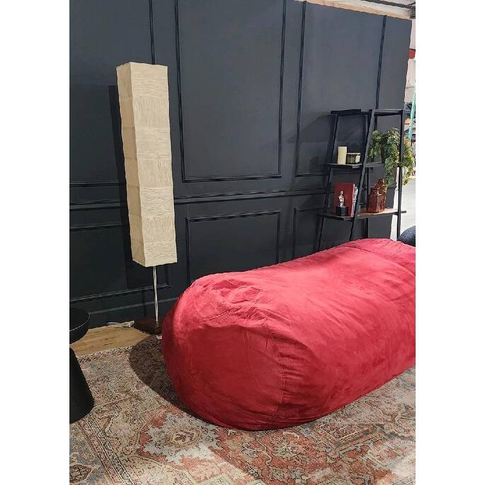 Jasper Traditional 8 Foot Cylindrical Suede Bean Bag