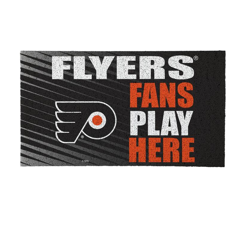 28 in. x 16 in. Philadelphia Flyers "Fans Play Here" PVC Door Mat