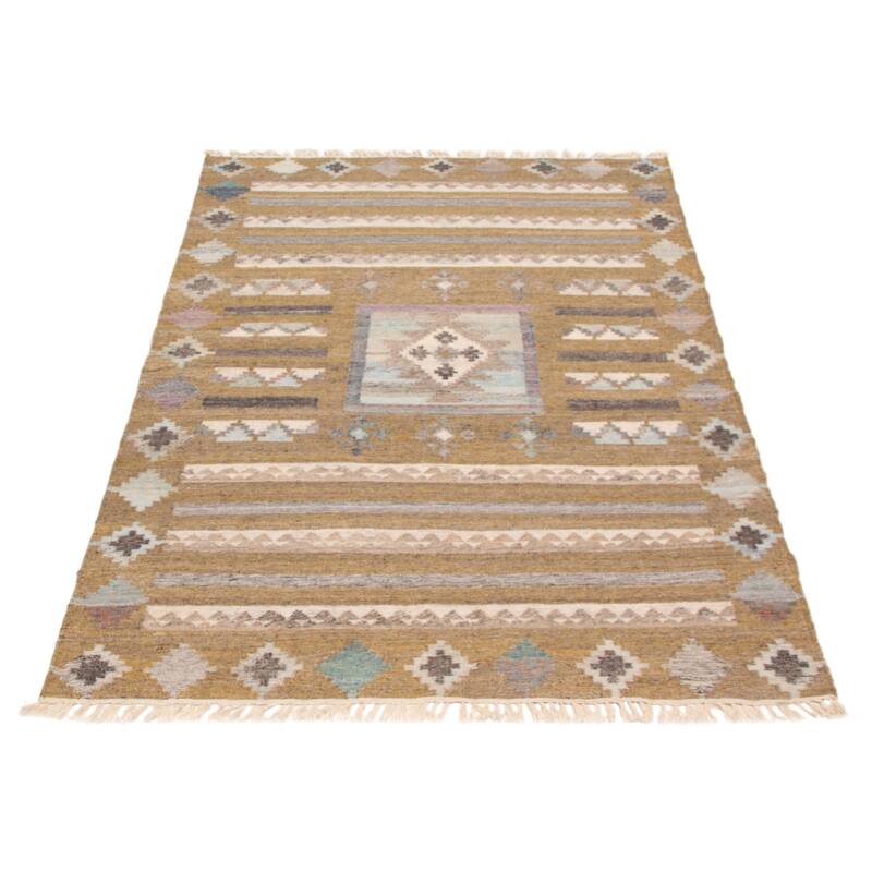Ankara FW Olive Kilim 5'4" x 7'9" - 5'4 x 7'9