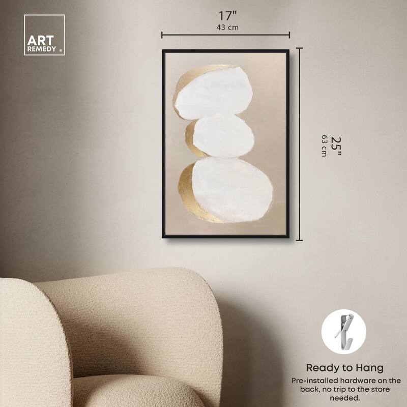 Stacked Stones I Canvas by Art Remedy