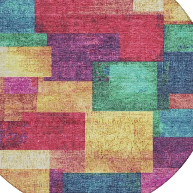 HomeRoots Geometric Traditional Rectangle Outdoor Rug