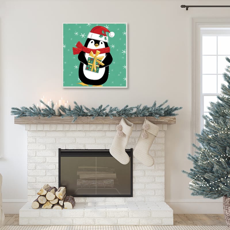 Festive Christmas IV by Anne Tavoletti Framed Canvas Wall Art Print