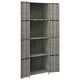 preview thumbnail 9 of 10, vidaXL Garden Storage Cabinet Black 23.2"x15.7"x70.9" Poly Rattan