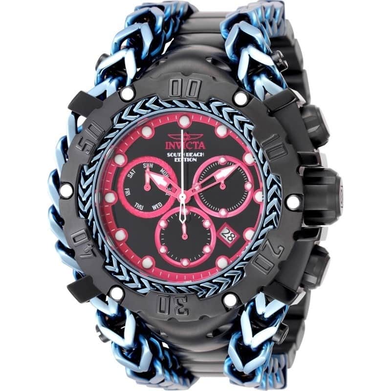Invicta Men's 48611 Gladiator Quartz Z60 Hot Pink, Black Dial Watch - Hot Pink, Black