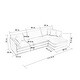 preview thumbnail 24 of 162, Cloud Chenille Upholstered Modular Sectional Sofa with DIY Combination Design