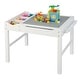preview thumbnail 1 of 18, Costway Kids Multi Activity Play Table Wooden Building Block Desk w/ - See Details White