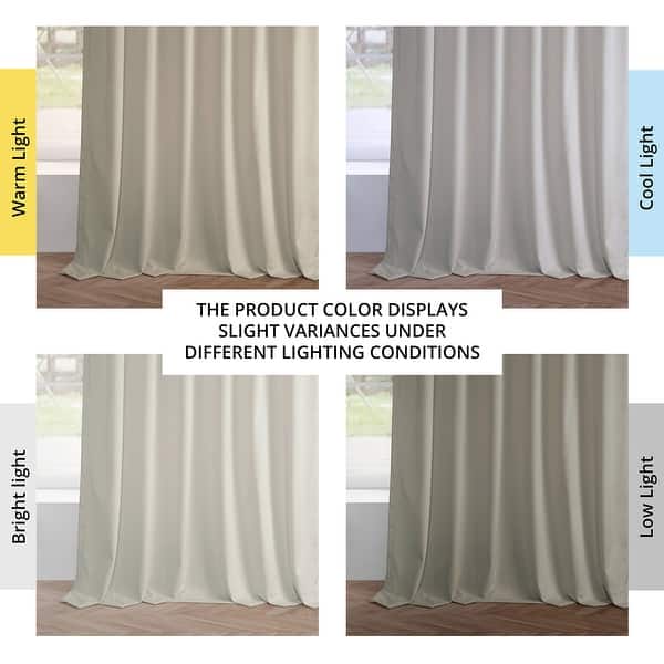 dimension image slide 0 of 3, Exclusive Fabrics Simply Velvet Room Darkening Curtains 2 Panels Set - Velvet Window Curtains for Living Room & Bedroom
