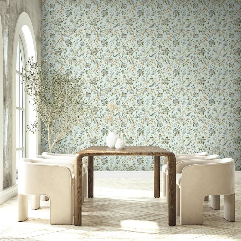 Stacy Garcia Home Jacobean Floral Trail Peel and Stick Wallpaper