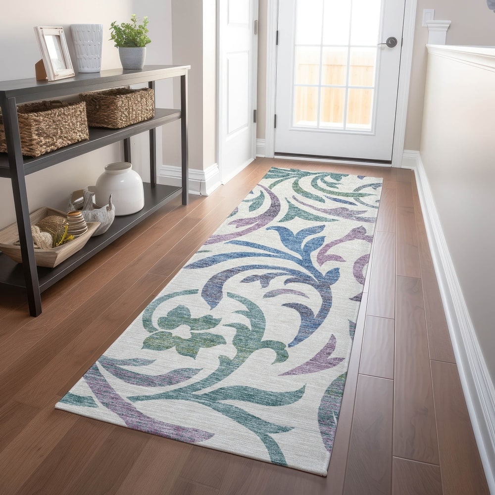 Premium Washable Super Soft Contempory Scroll Mayfield Rug