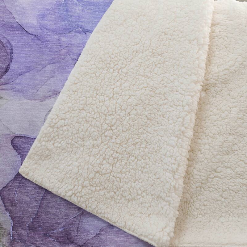 Premium Machine Washable Abstract Contemporary Sherpa Throw Blanket