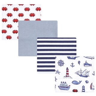Hudson Baby Cotton Poly Flannel Receiving Blankets, Lighthouse, One Size - Lighthouse - One Size