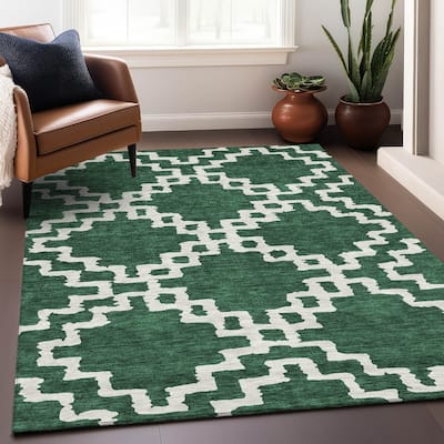 Premium Washable Super Soft Geo Trellis Mayfield Rug