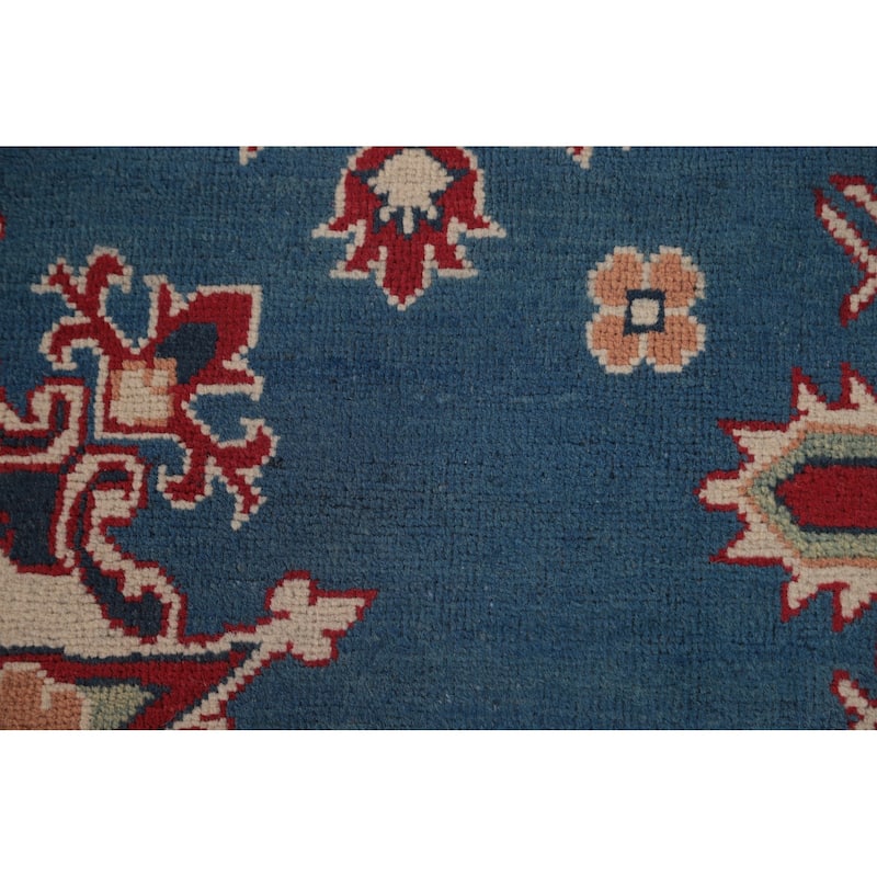Blue Kazak Oriental Area Rug Handmade Bedroom Wool Carpet - 8'5" x 10'7"