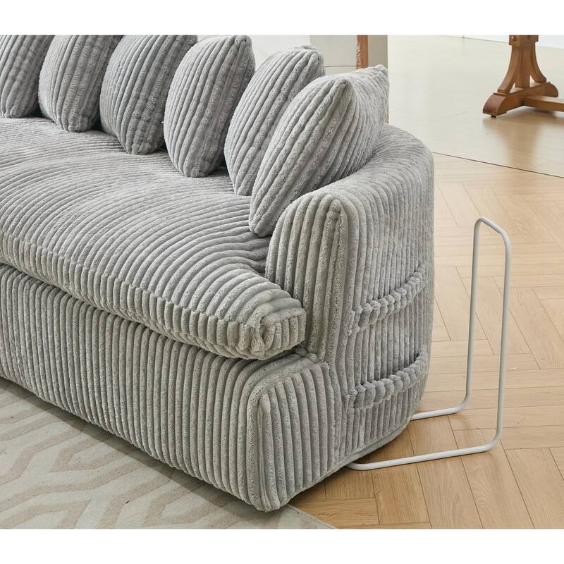 55" Velvet 2-Seater Sleeper Sofa with USB Ports & Storage Pockets