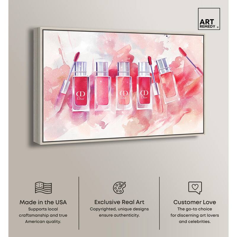 Lip Gloss Splash Canvas by Art Remedy