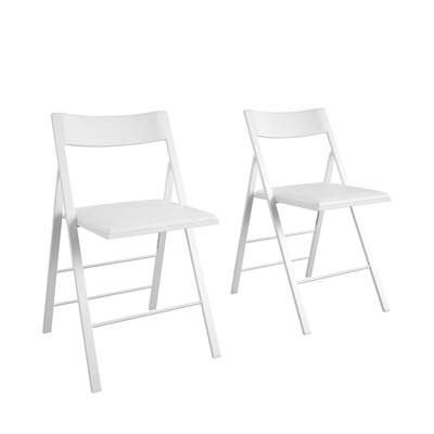COSCO Modern Slim Line Vinyl Padded Folding Chair