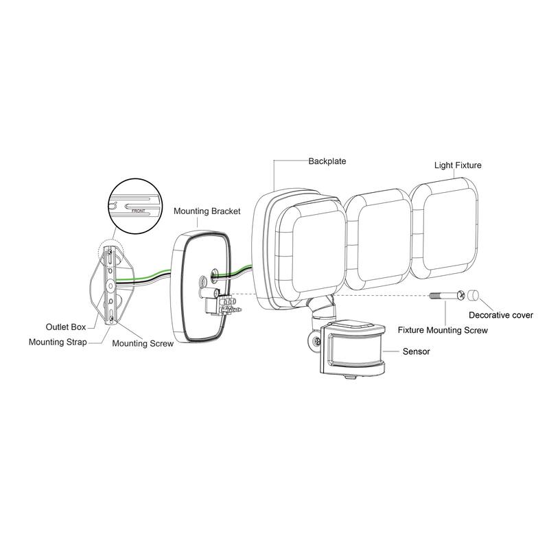 Bellevue VXFL98635 Eiken 2 Light 10" Wide LED Outdoor Flood Light