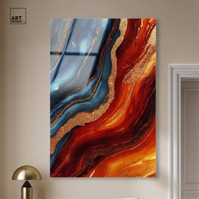 Gilded Galaxy Acrylic by Art Remedy, Ready to Hang