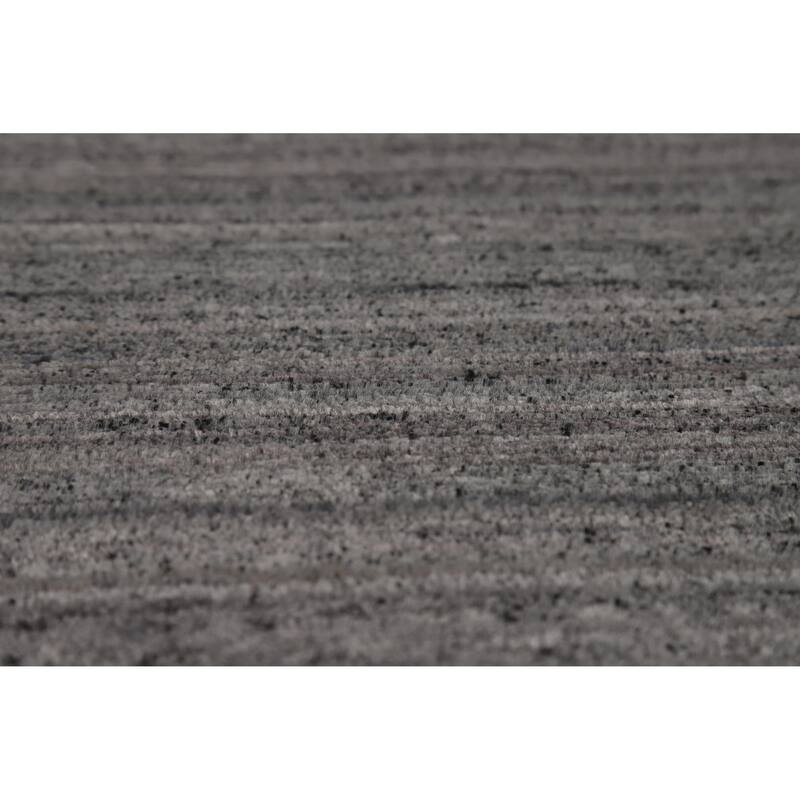 Hand Knotted Oriental 100% Wool Carpet Tribal Tribal Greys & Charcoal Gabbeh Area Rug - 9' 11'' X 7' 10''