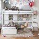 preview thumbnail 2 of 24, Pinewood Twin over Twin Loft Bed with Built-in Desk and Staircase