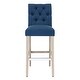 preview thumbnail 21 of 29, Carter 29" Button Tufted Bar Stool (Set of 2) Antique Gray Finish