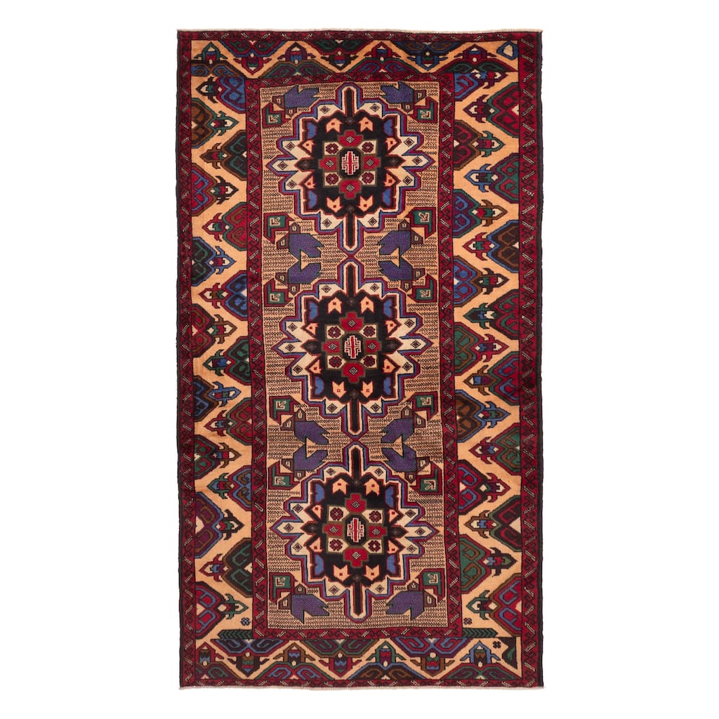 ECARPETGALLERY Hand-knotted Teimani Beige Wool Rug - 3'7 x 6'8