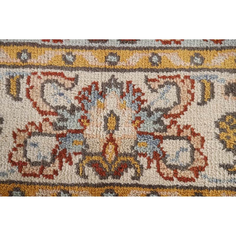 Light Blue Heriz Serapi Indian Octagon Rug Handmade Wool Carpet - 5'10"x 5'10"