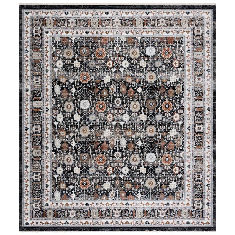 Lauren Ralph Lauren Elza Floral Rug - Black/Ivory Rust - 8' x 10'