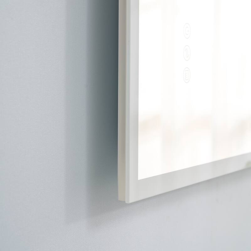 Modern Wall Mounted LED Bathroom Frontlit/Backlit Mirror With PMMA Diffuser