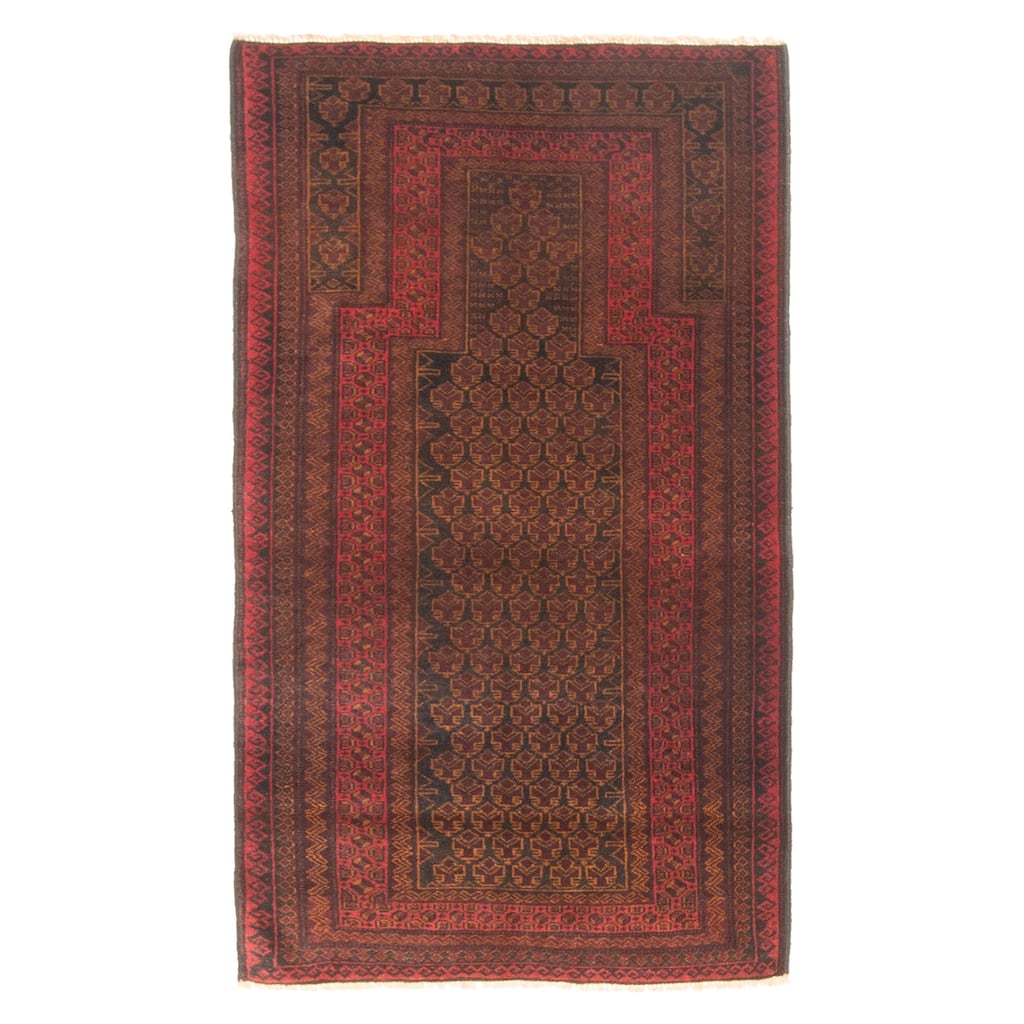 ECARPETGALLERY Hand-knotted Teimani Black Wool Rug - 2'7 x 4'6