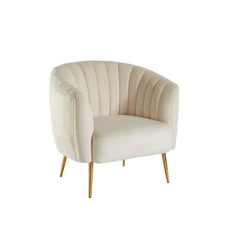 Albany Mid-Century Modern Flannelette Upholstered Accent Chair by Silver Orchid