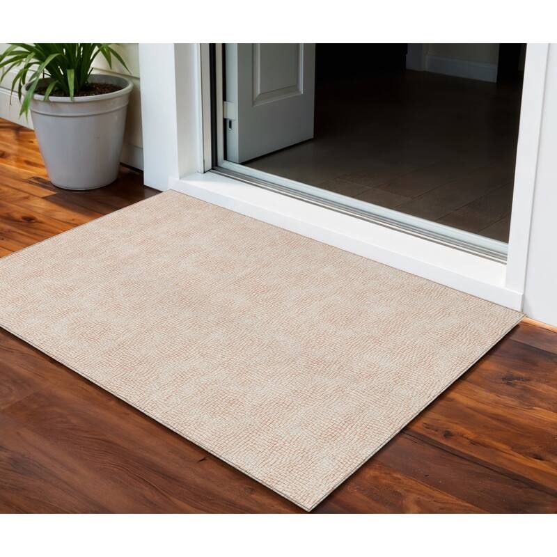 HomeRoots Geometric Transitional Rectangle Outdoor Rug - 3' x 5'