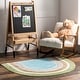 preview thumbnail 13 of 37, Nuloom Nydia SpinClean Circular Kids Machine Washable Area Rug 4' x 5' - Moss Green - Novelty