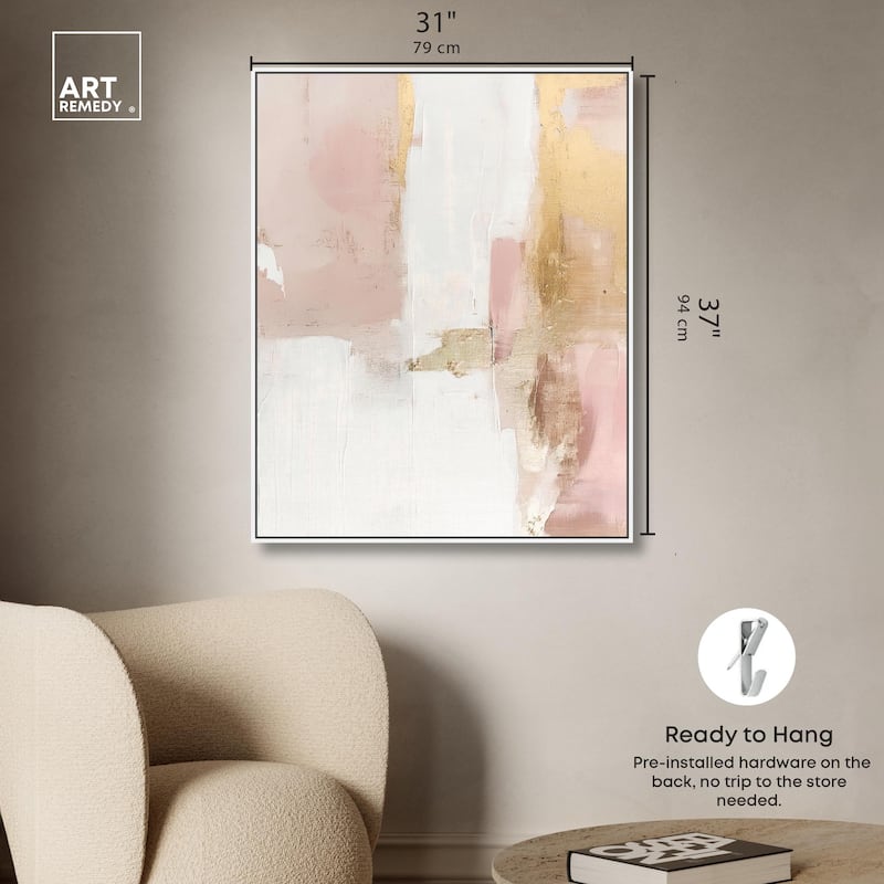 Blush Gold Shimmer I Canvas by Art Remedy