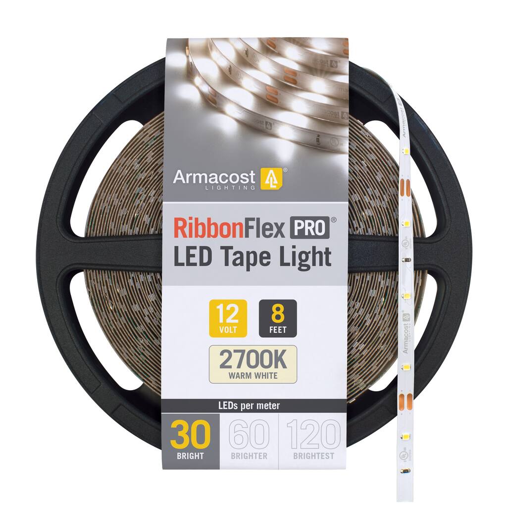 Armacost Lighting RibbonFlex Pro 12V White LED Strip Light Tape 30 LED/m