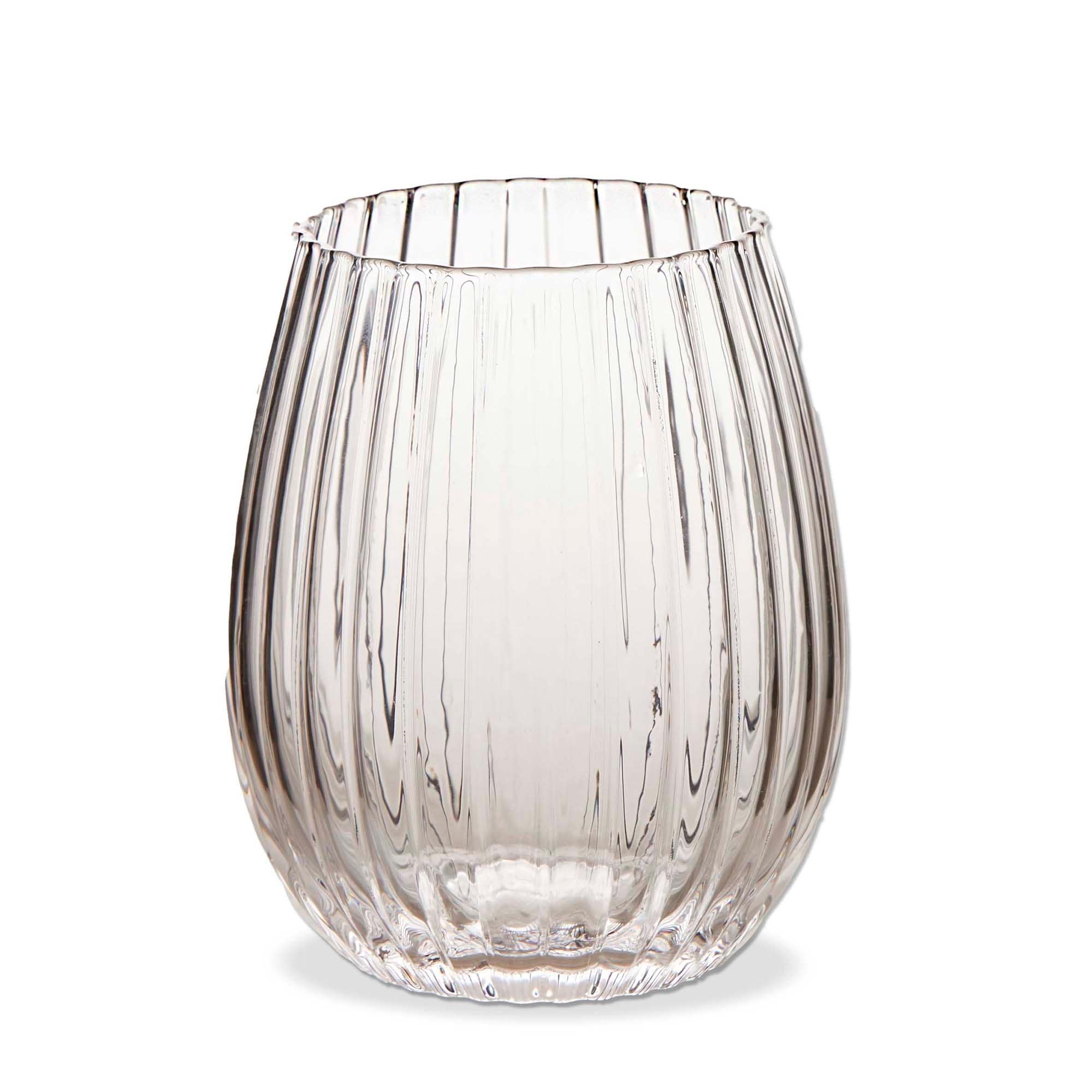 Gramercy Fluted Stemless Wine Glasses