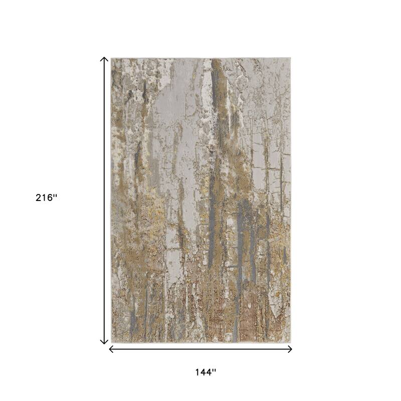 HomeRoots Abstract Casual Rectangle Area Rug - 216.00 in. x 144.00 in. x 0.39 in.