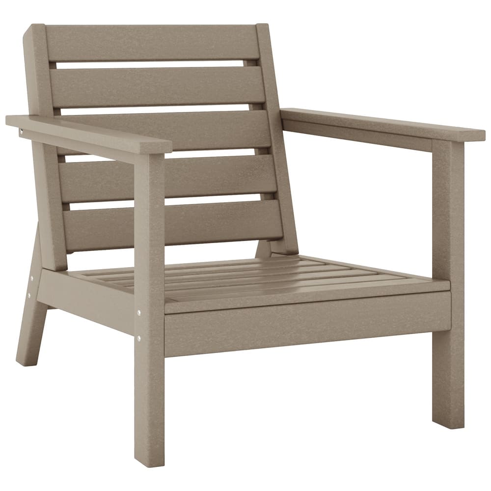 Birchwood All Weather Poly HDPE Outdoor Patio Deep Seating Arm Chair