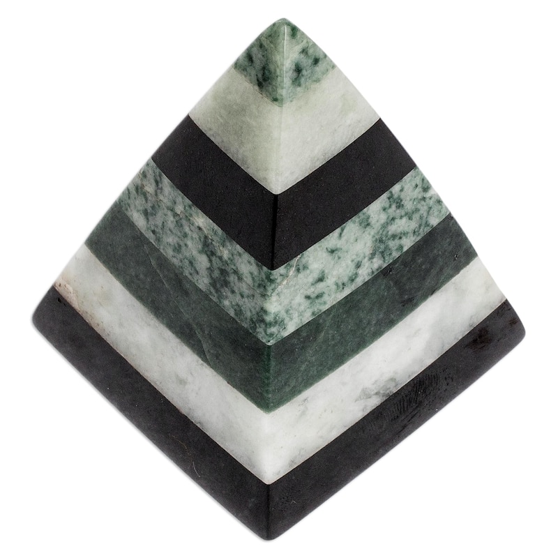 Novica Handmade Healing Pyramid Jade Sculpture