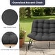 preview thumbnail 30 of 32, All-Weather PE Rattan Double Papasan Chair Loveseat with Soft Cushion for Indoor Outdoor