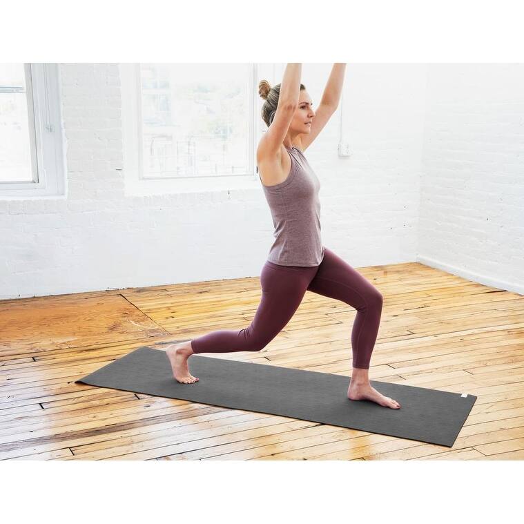 Sol Living Yoga Mat Natural Rubber Non Slip Extra Thick Exercise Mat for Yoga, Pilate, Mediation 24 -in x 72 -in